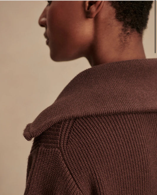 Enrico Knit Jacket- Coffee Bean