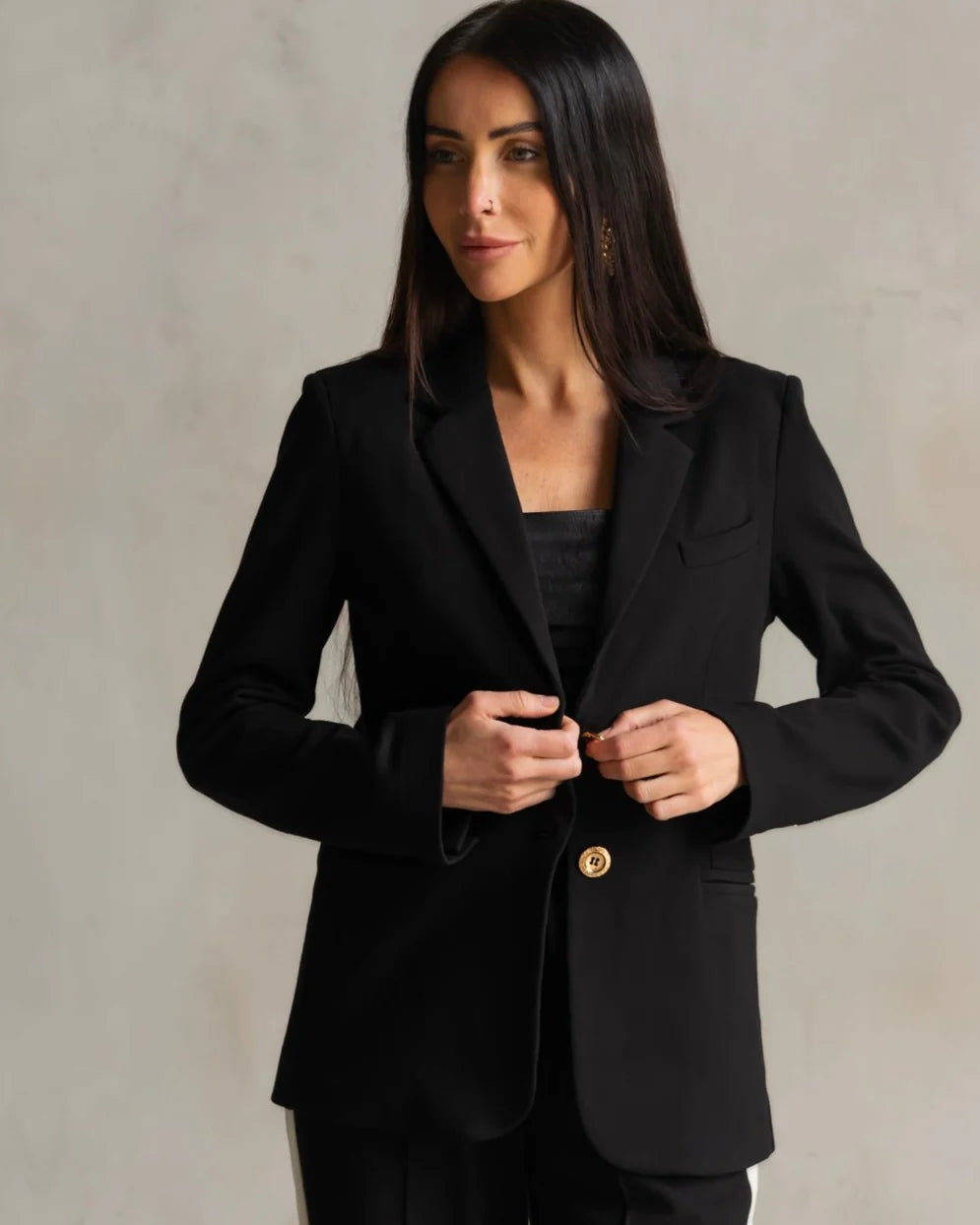 Morrison Interlock Blazer-Black