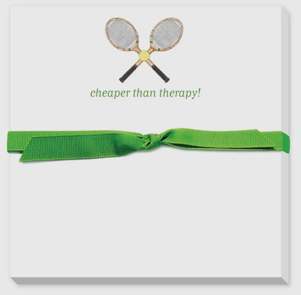 “Cheaper than therapy” tennis doodle notepad