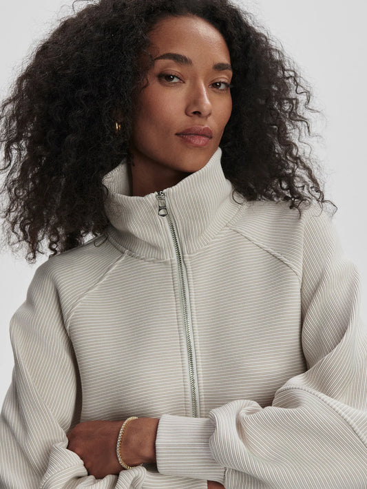 Milano 2.0 Half-Zip Sweat- silver grey/snow white