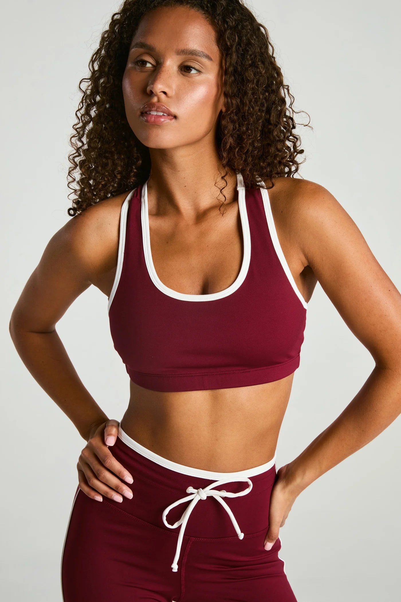 Sport Court Bra- burgundy/cream