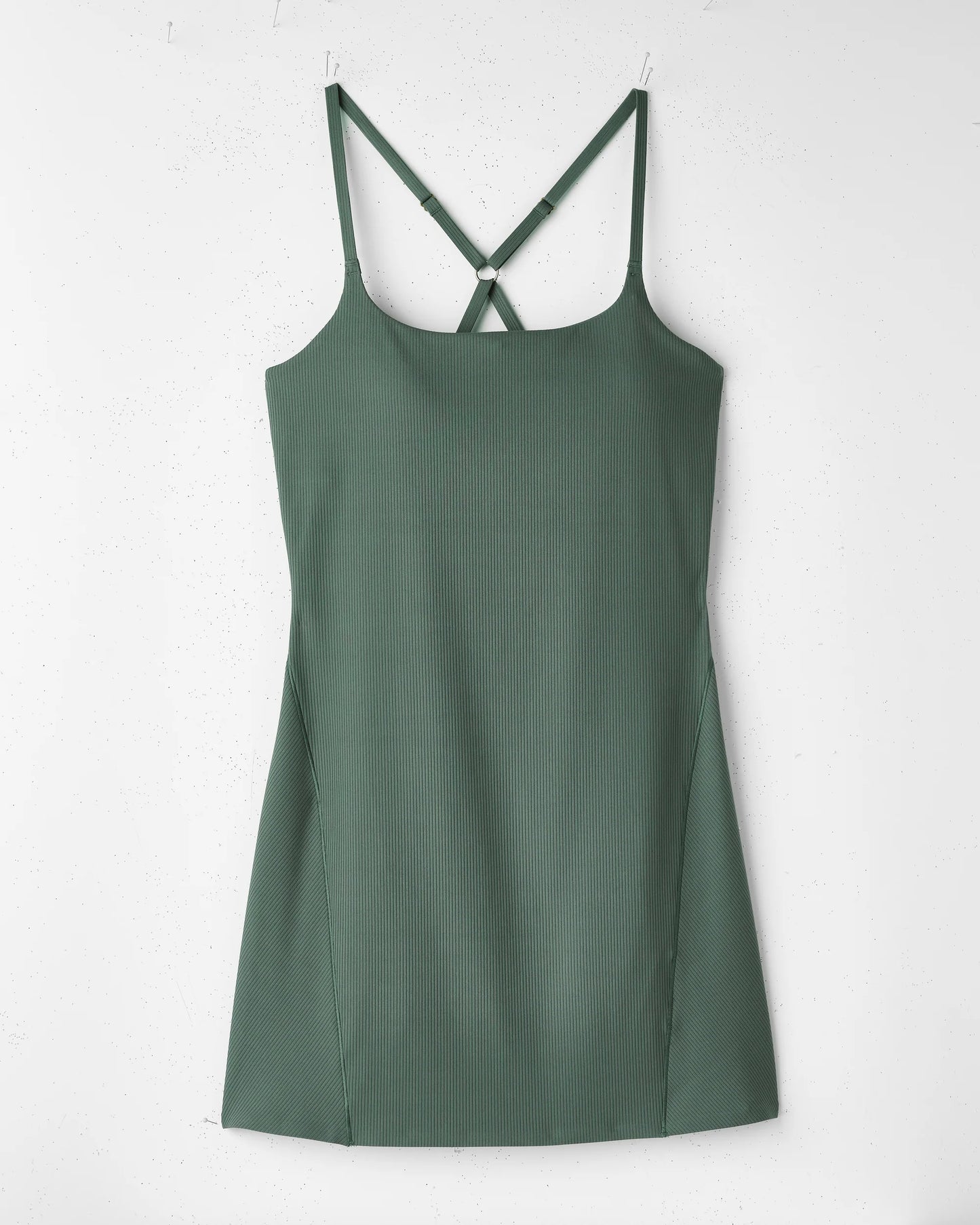Revive™ Rib Dress- Green Smoke