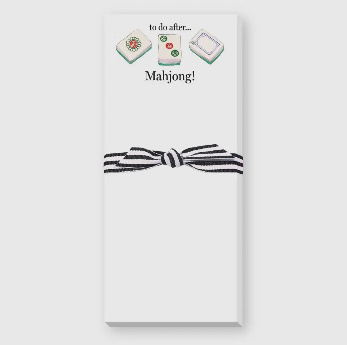 To Do after Mahjong Skinny Notepad