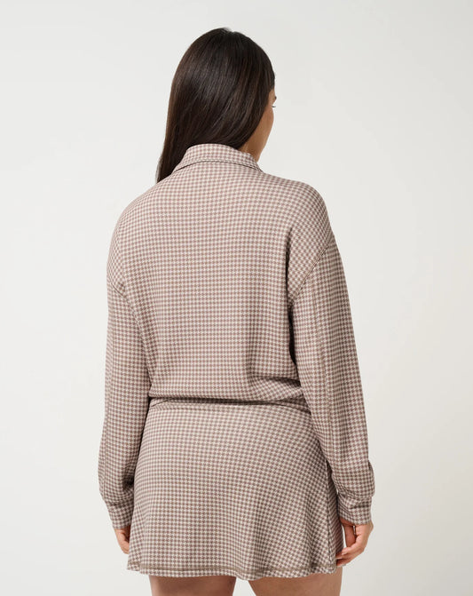 Printed Skyloft Soft Echo Half Zip- Walnut Multi