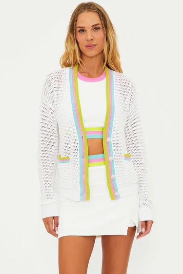 Gene Cardigan- Rose Blush Color Block