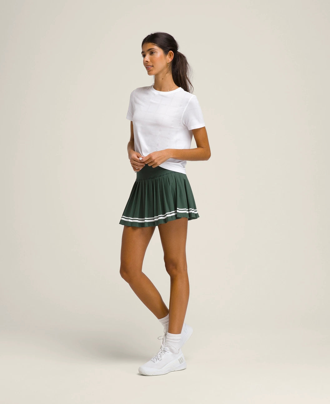 Midtown Skirt -sycamore/bright white