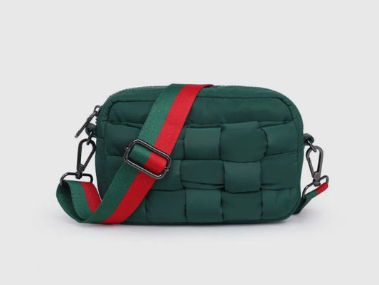 Inspiration Woven Nylon Crossbody-Emerald
