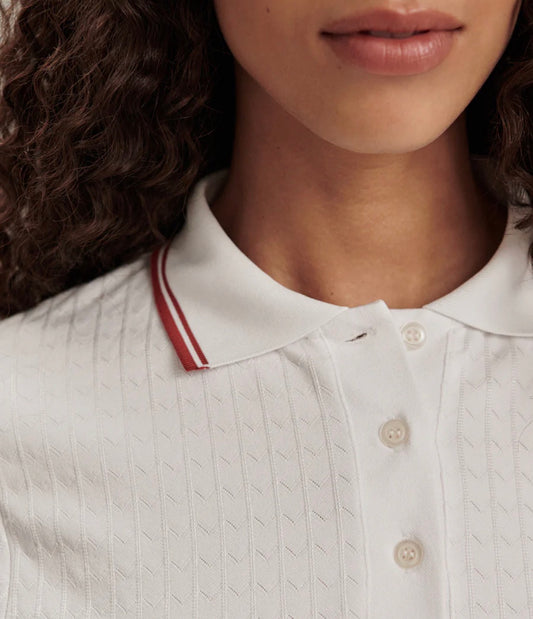 Mickey Seamless Polo- white