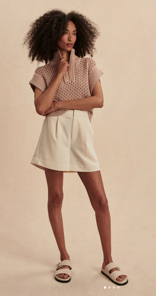 Gaines Half-Zip Knit-light taupe