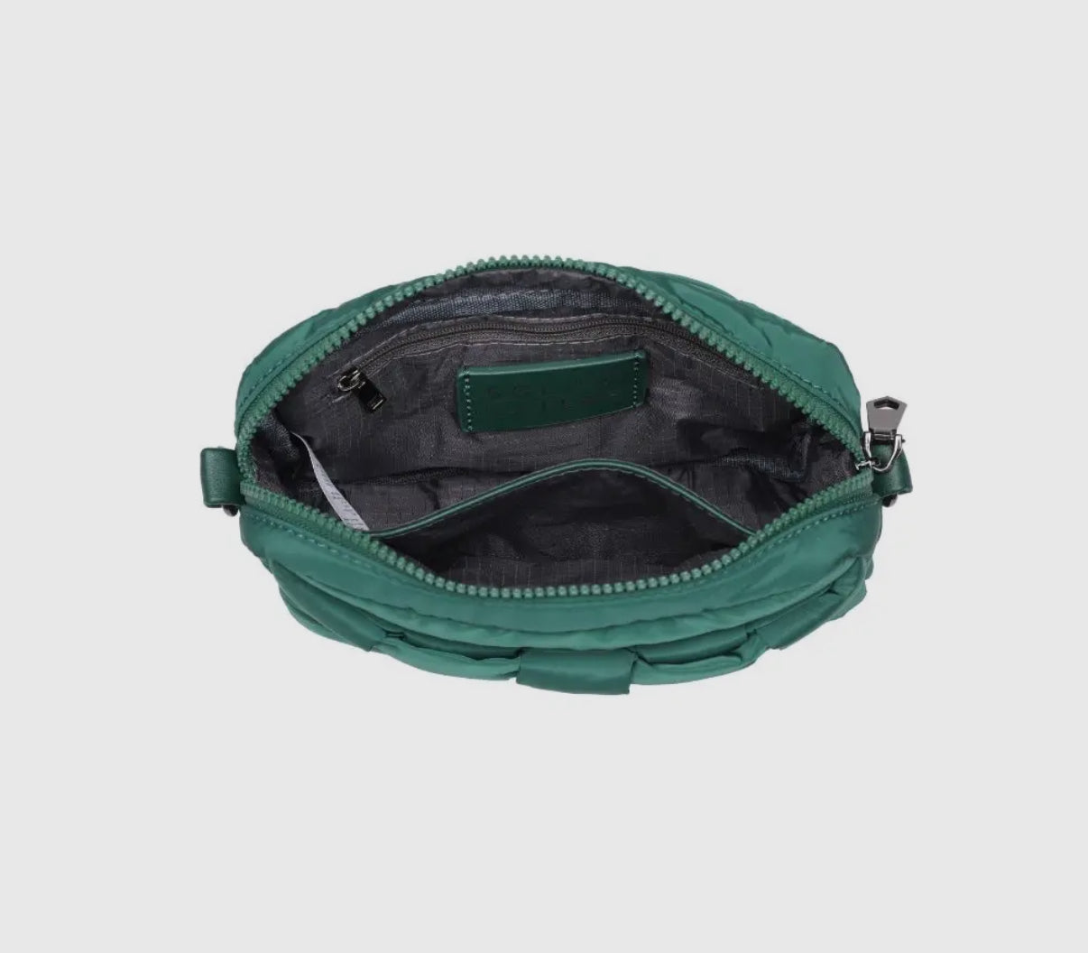 Inspiration Woven Nylon Crossbody-Emerald