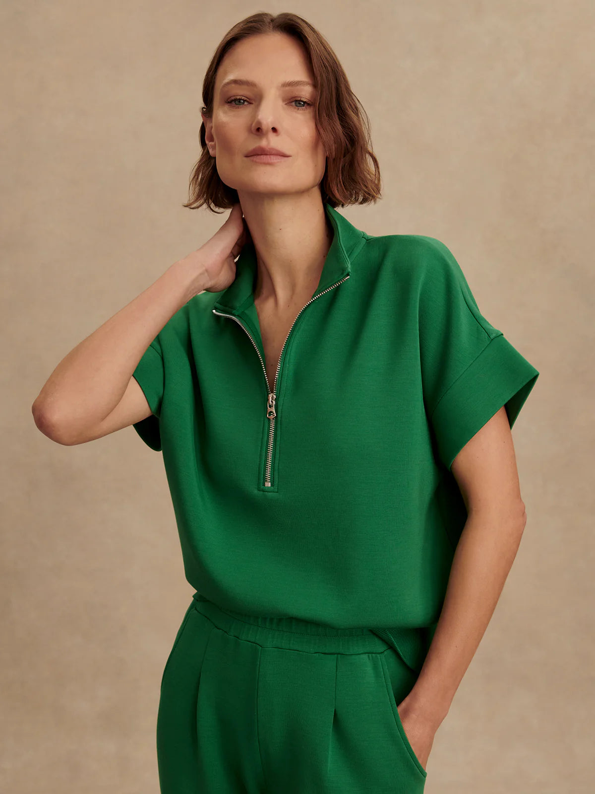 Ritchie Short Sleeve Sweat- Verdant Green
