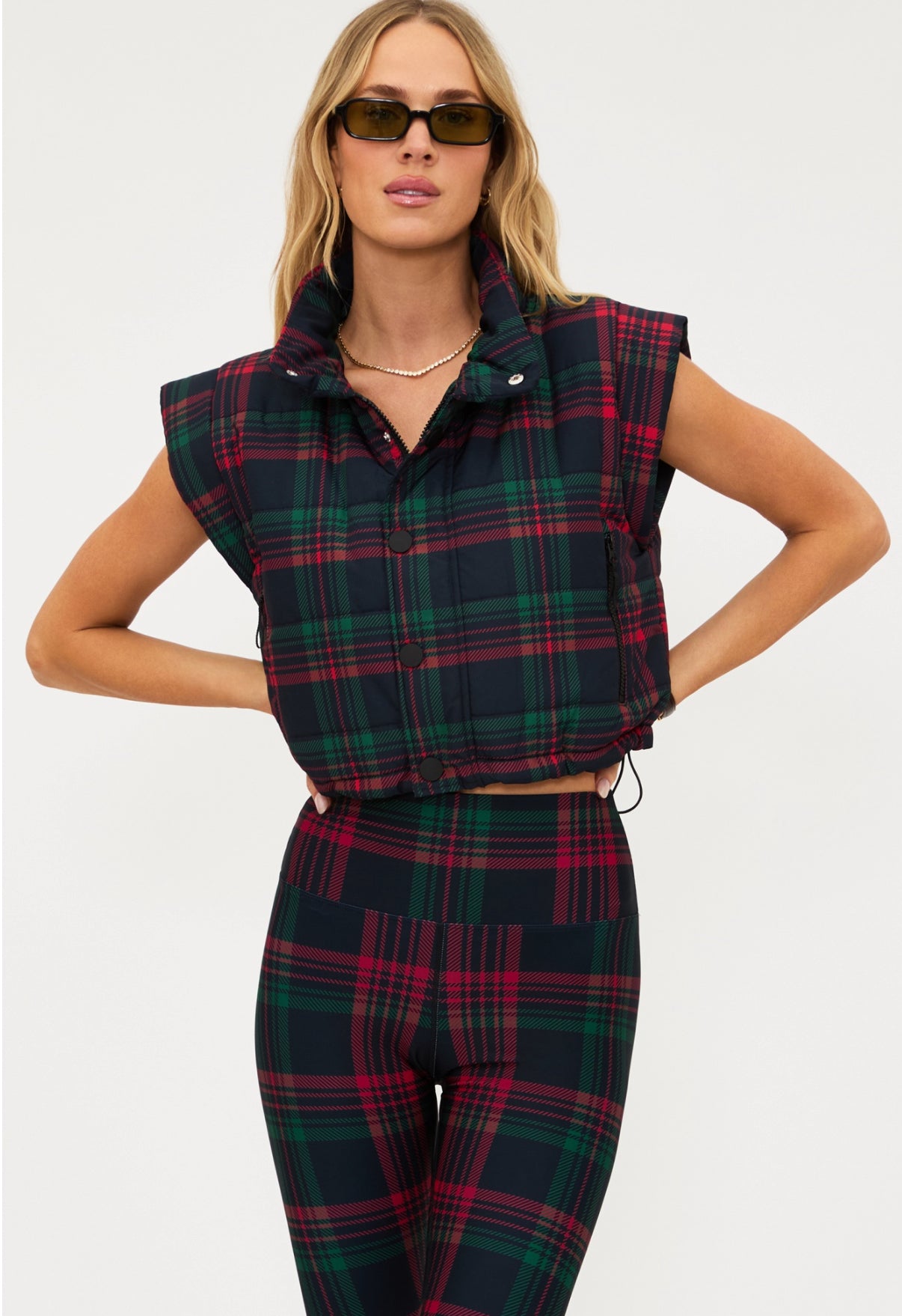 Canyon Puffer Vest- Ribbon Plaid