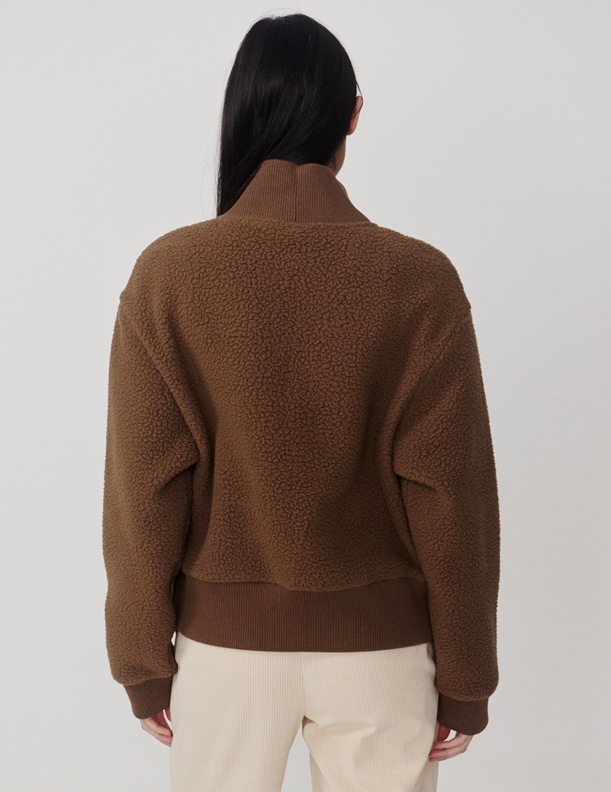 Mumford Half-Zip Fleece- teak olive