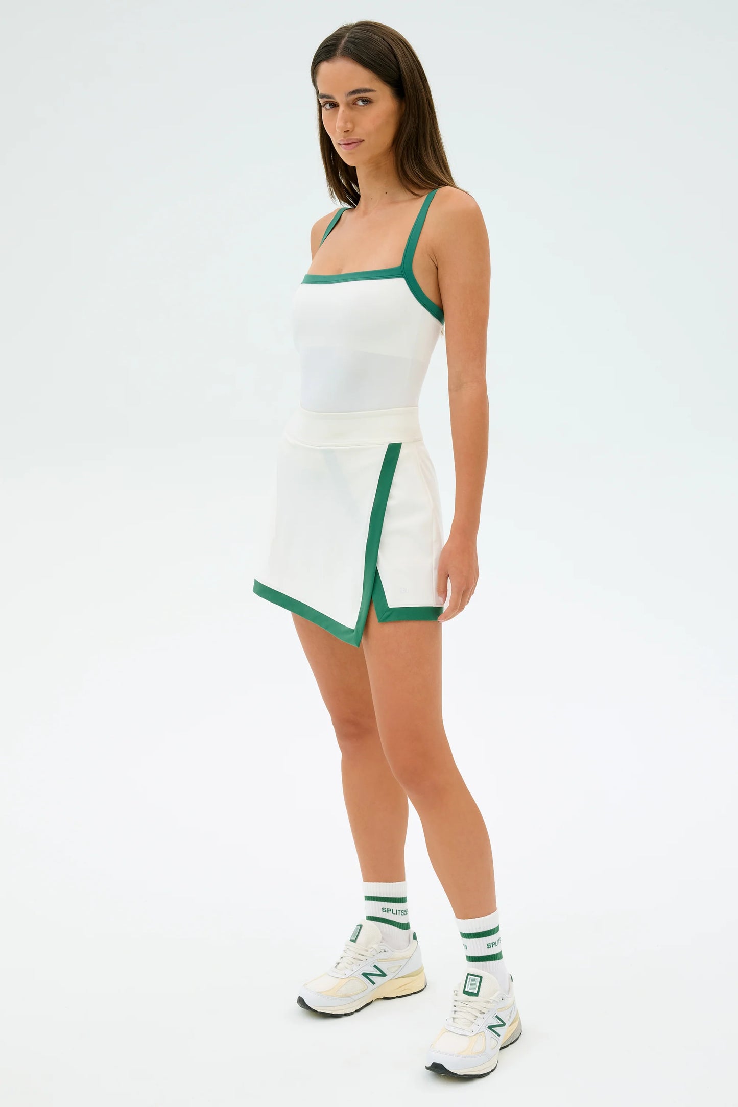 Monah Rigor Tank- white/arugula