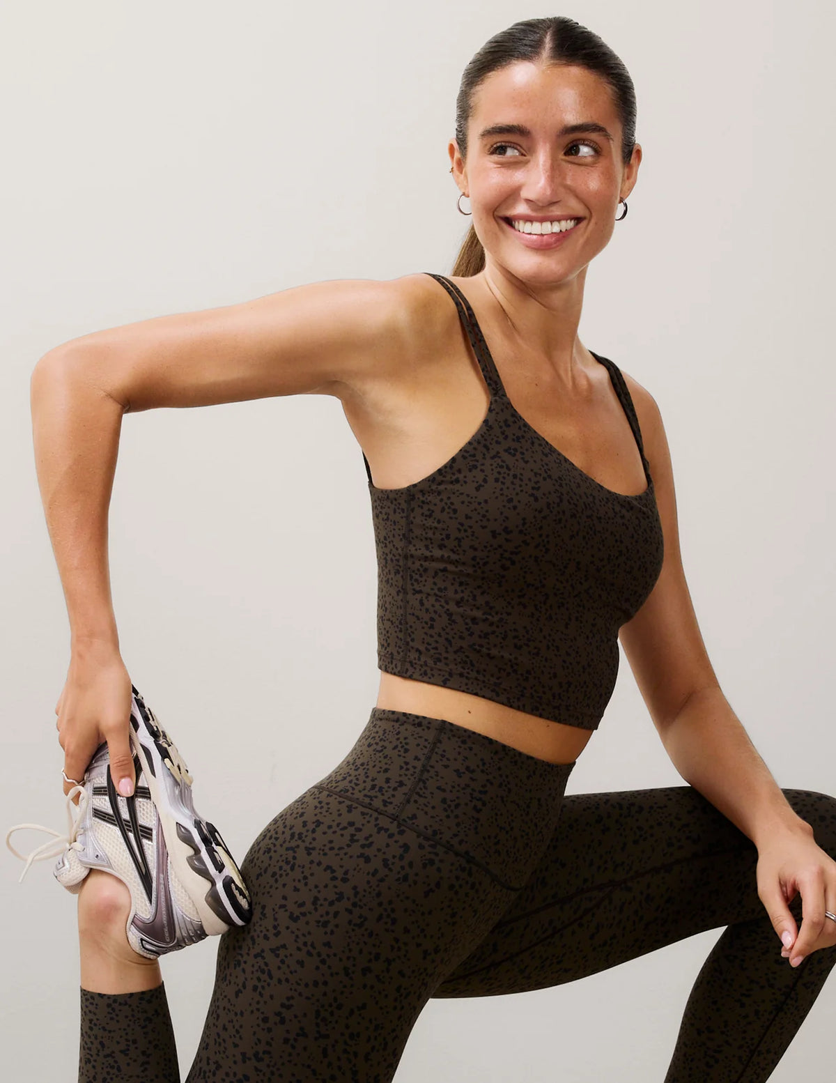 glowzone™ High Waisted Midi Legging- speckle dot