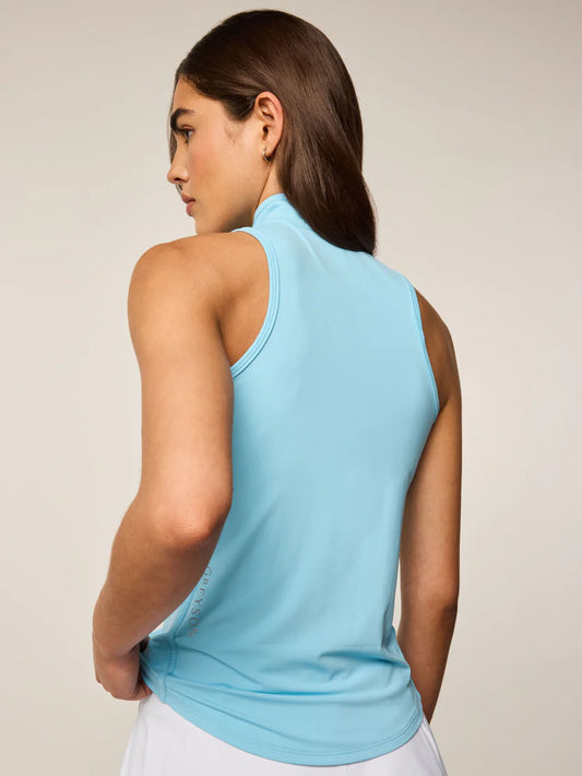 Sleeveless Vesta Mock Neck Top- Heaven