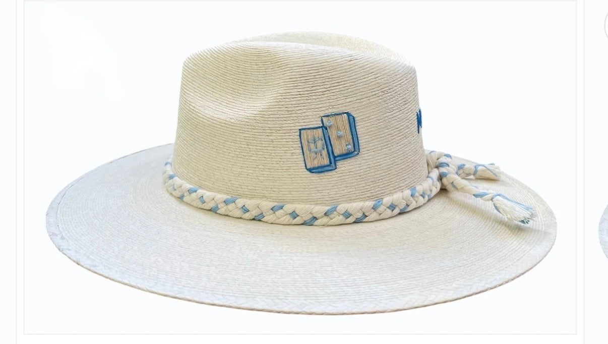Mahjong Palm hat- Blue