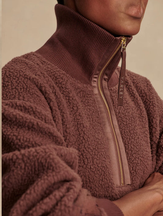Roselle Half-Zip Fleece-Deep Mahogany