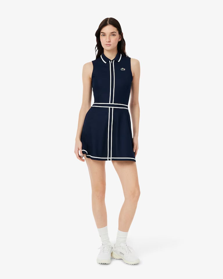 Women's Ultra Dry Heritage Trim Golf Dress- Navy  Game Set Style