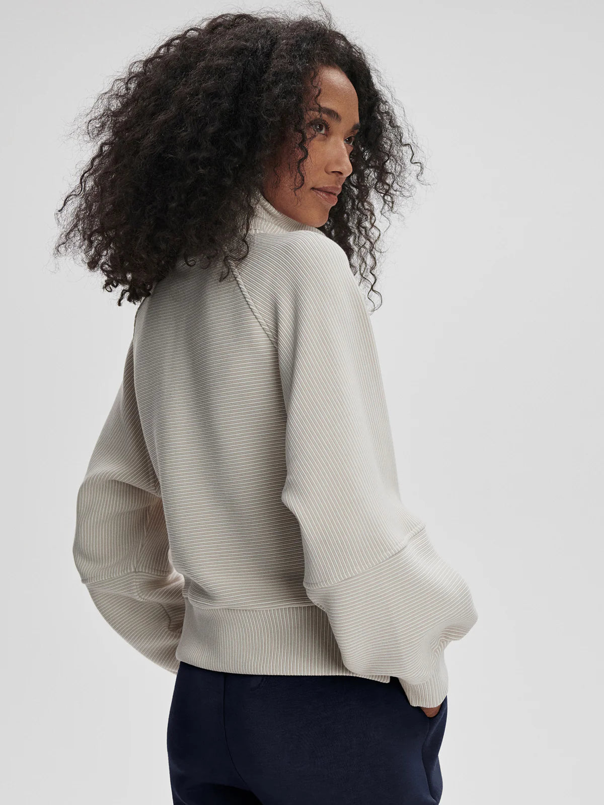 Milano 2.0 Half-Zip Sweat- silver grey/snow white