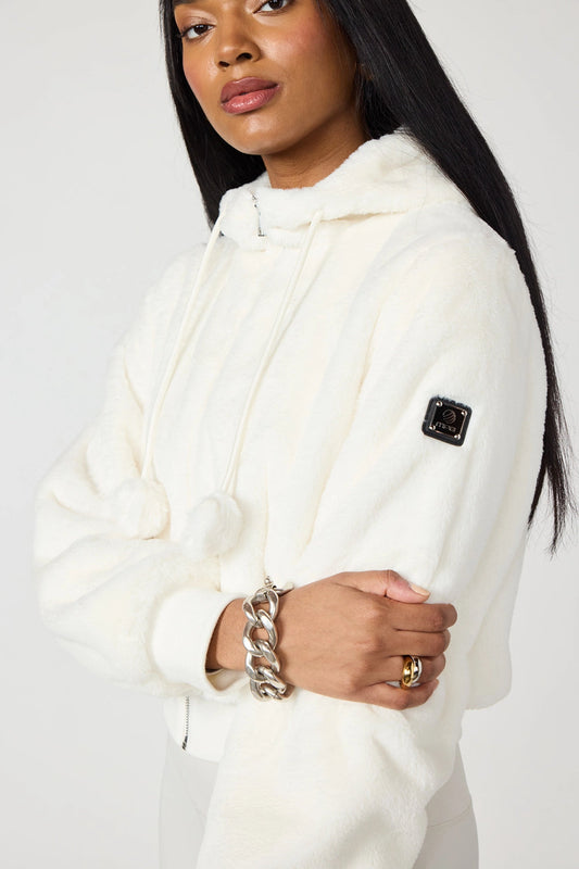 Plush Bomber Jacket- Vanilla