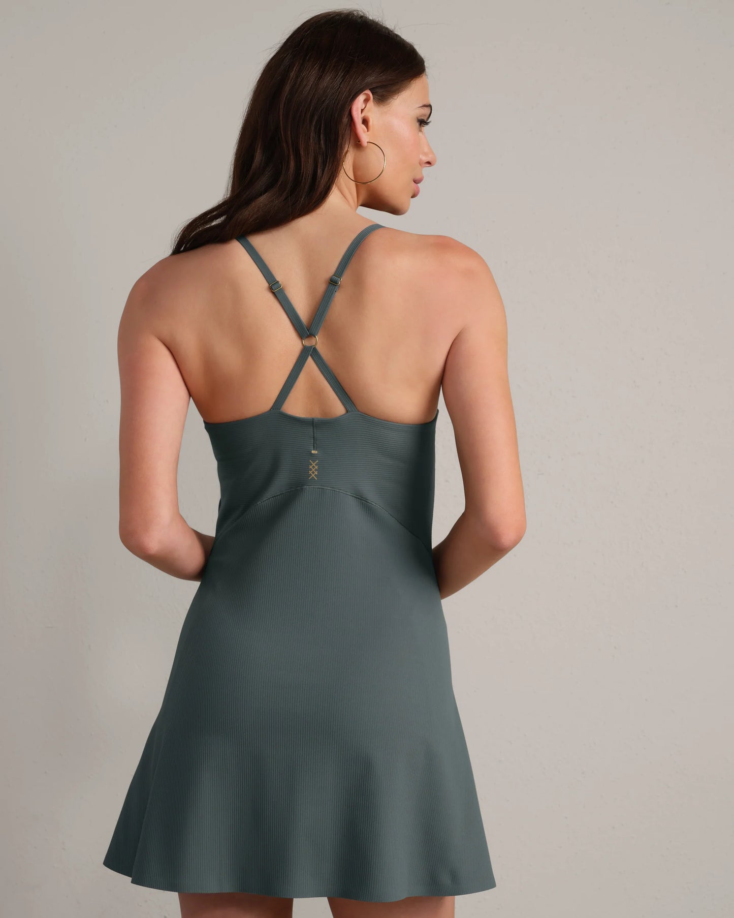 Revive™ Rib Dress- Green Smoke