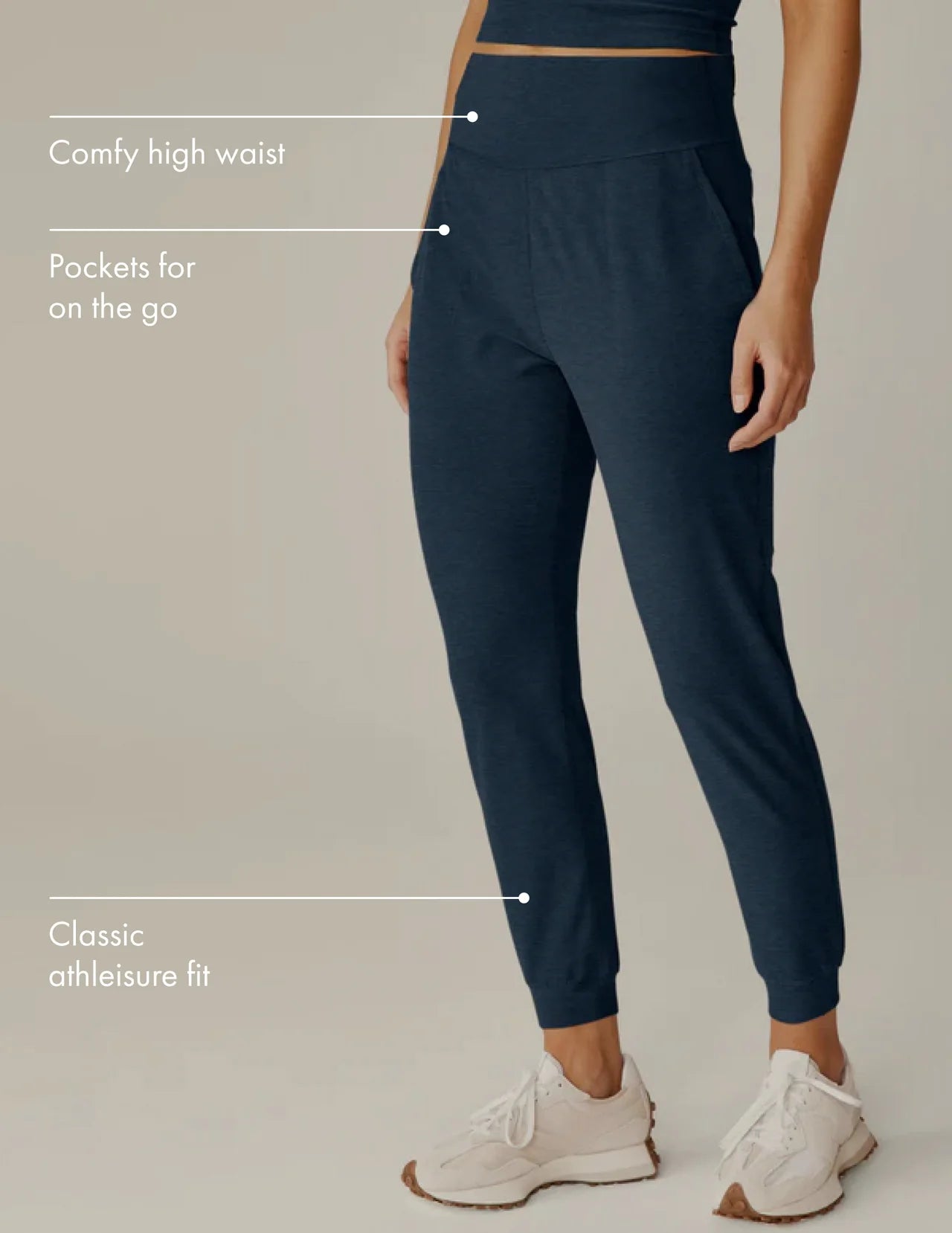 Spacedye Midi Jogger- nocturnal navy