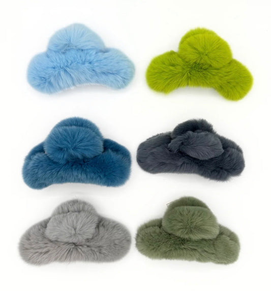 Fur claw hair clip