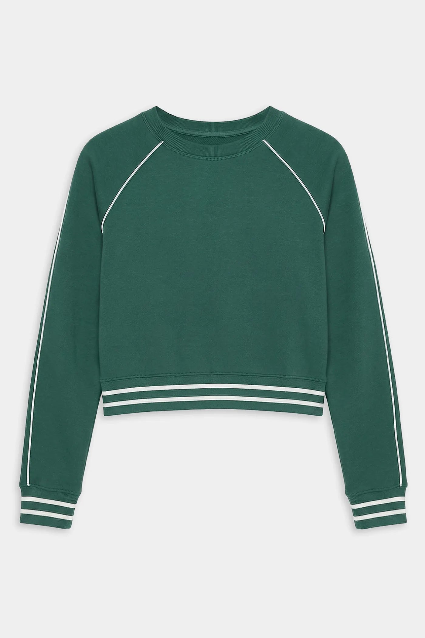 Brooks Fleece Sweatshirt with Stripe-Arugula with Stripes