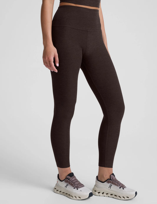 Spacedye™ Caught In The Midi High Waisted Legging- Dark Chocolate Heather