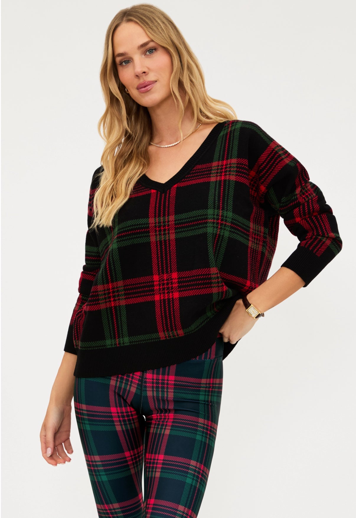 Joey Sweater - Ribbon Plaid