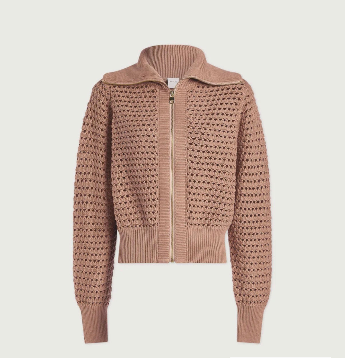 Eloise Zip-Through Knit- Warm Taupe