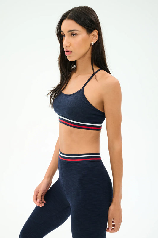 Cali Active Rib Bra- Heather Indigo