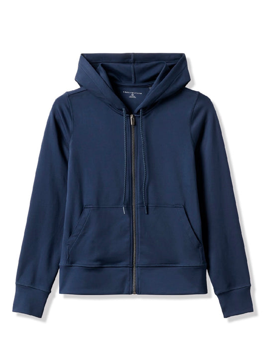 Smoothknit zip hoodie- navy blazer