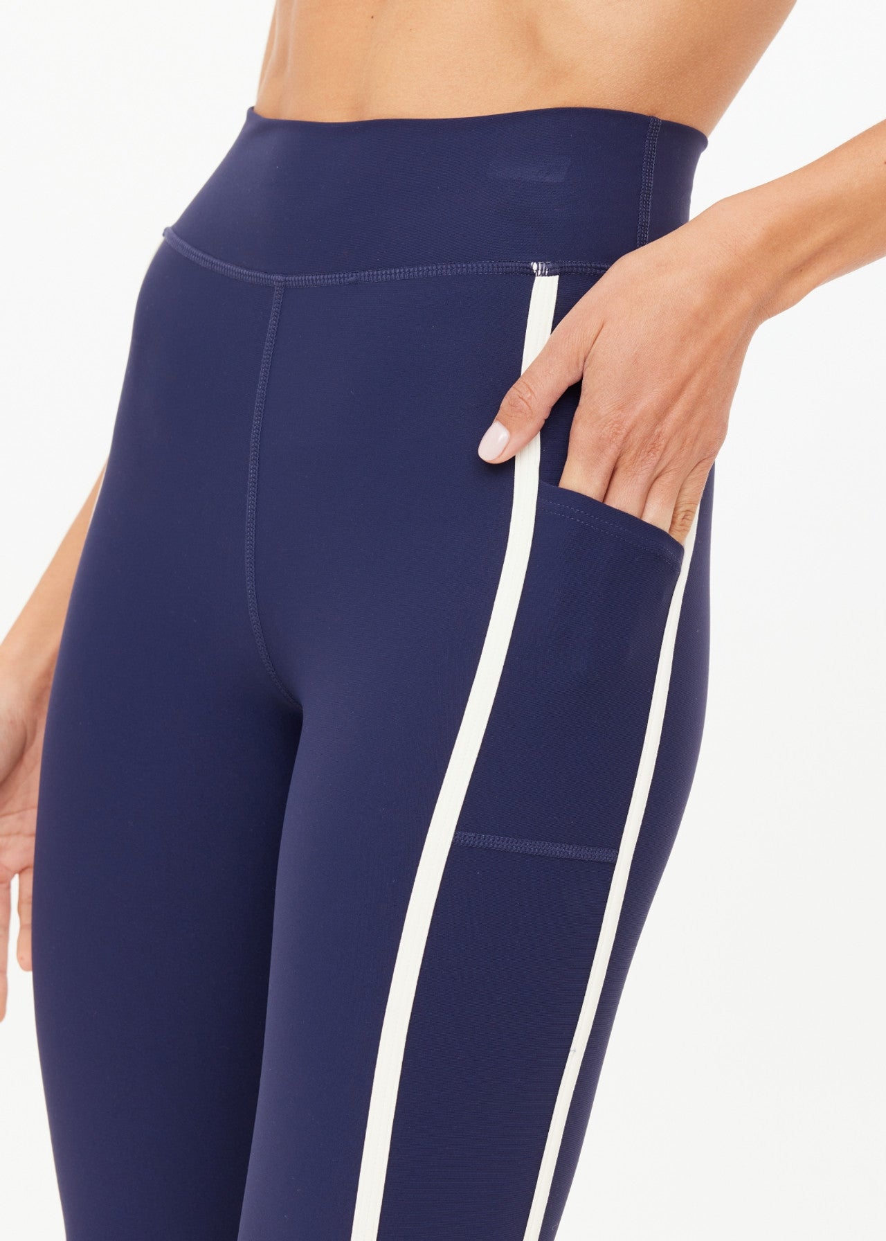 Samara 25in Midi Pant- navy