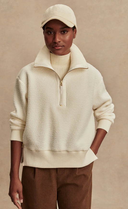 Roselle Half-Zip Fleece-Egret