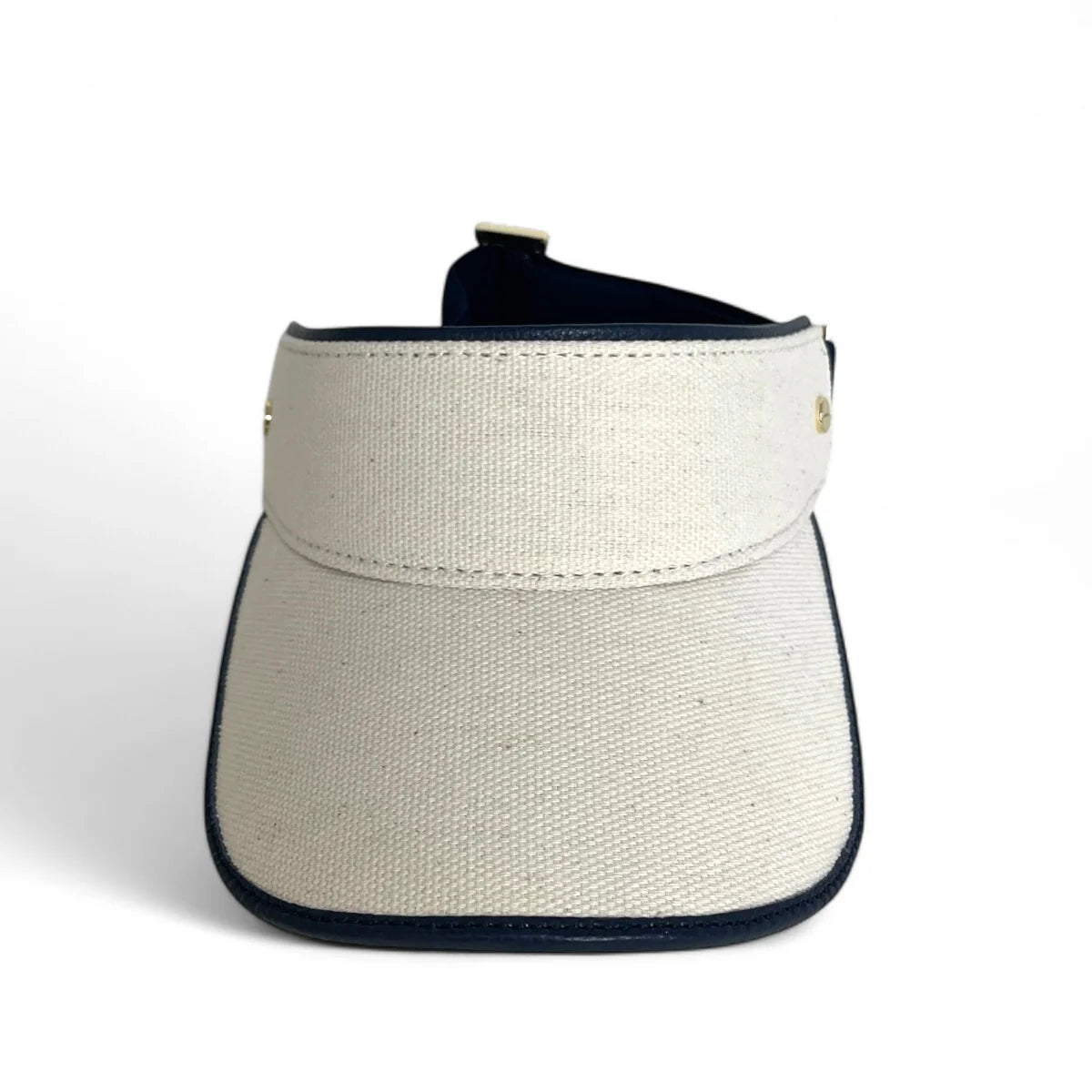 The Play & Aprés Visor- Natural Canvas-Navy Leather