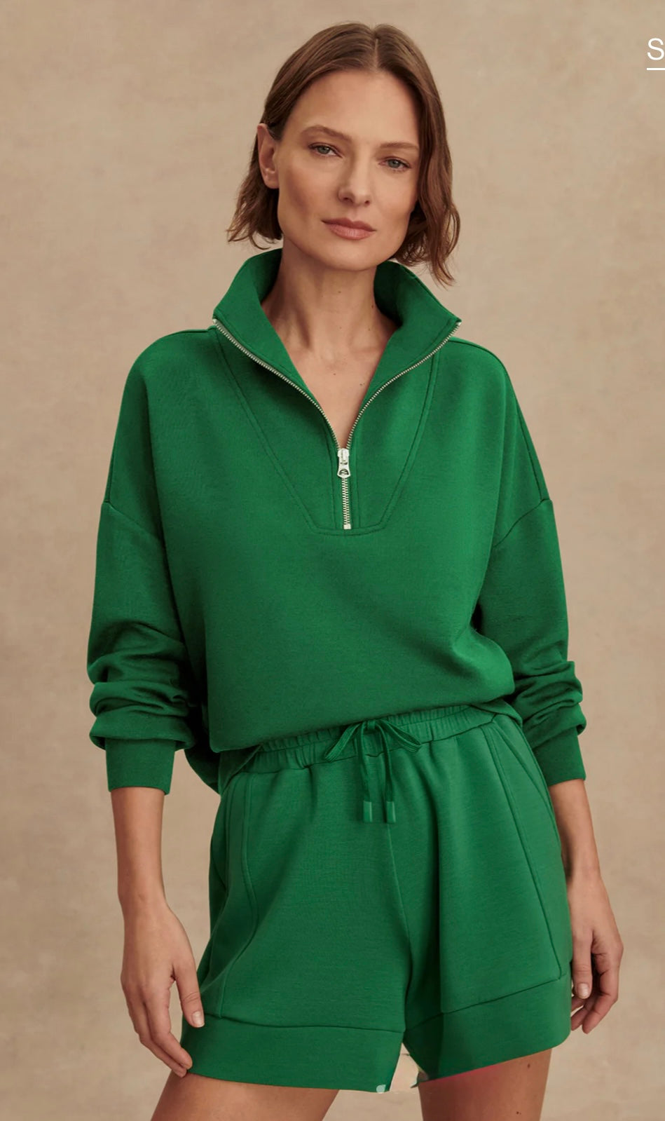 Hawley Half- Zip- Verdant Green