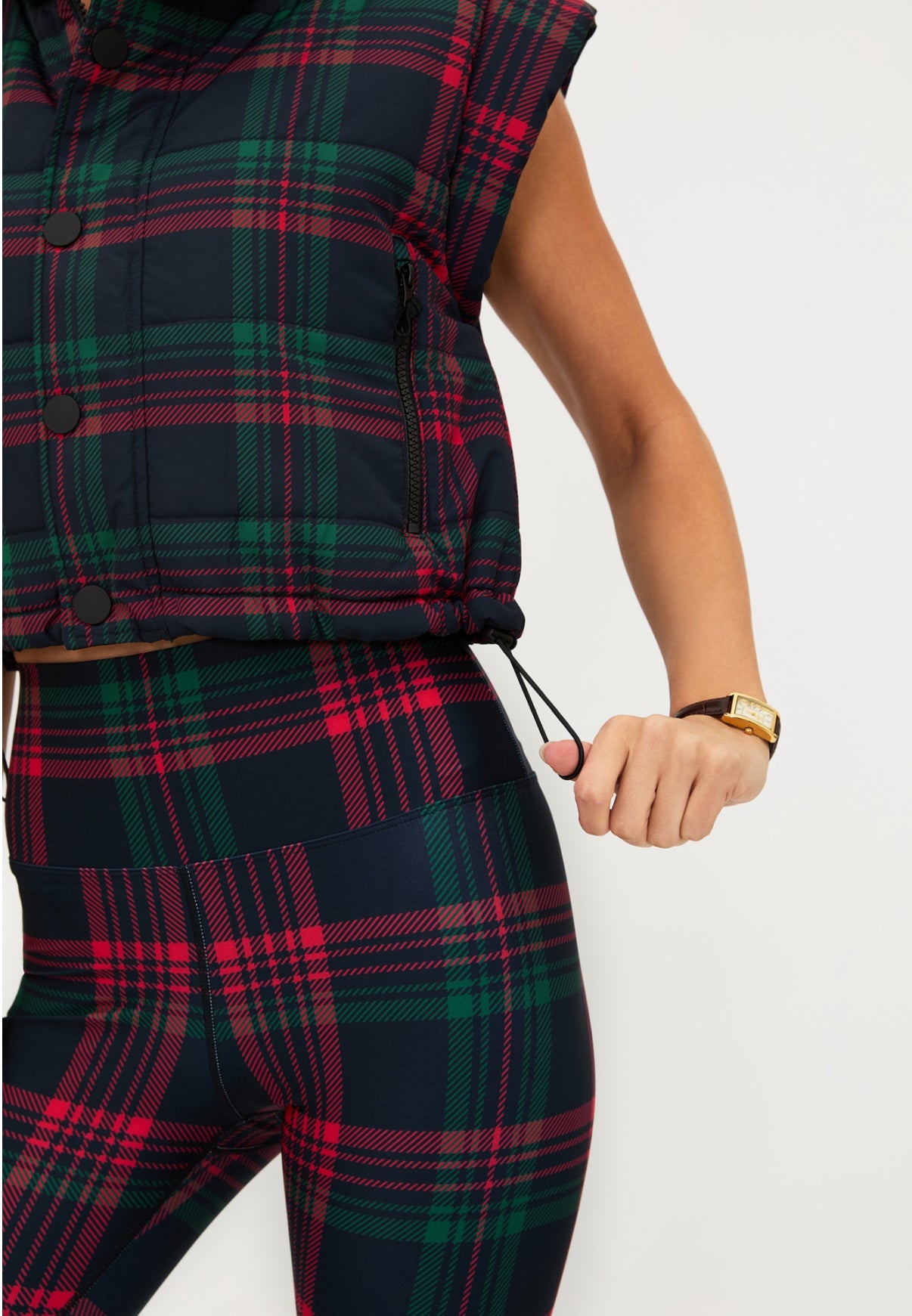 Canyon Puffer Vest- Ribbon Plaid
