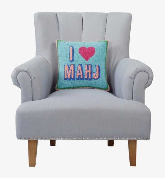 I Love Mahj hook pillow