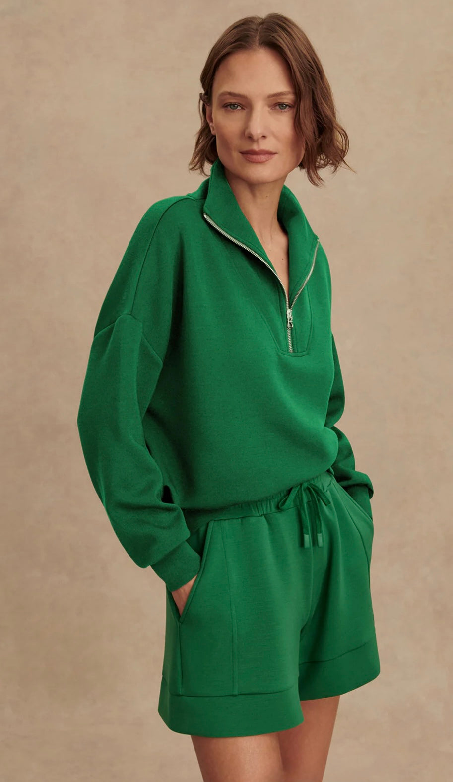Hawley Half- Zip- Verdant Green