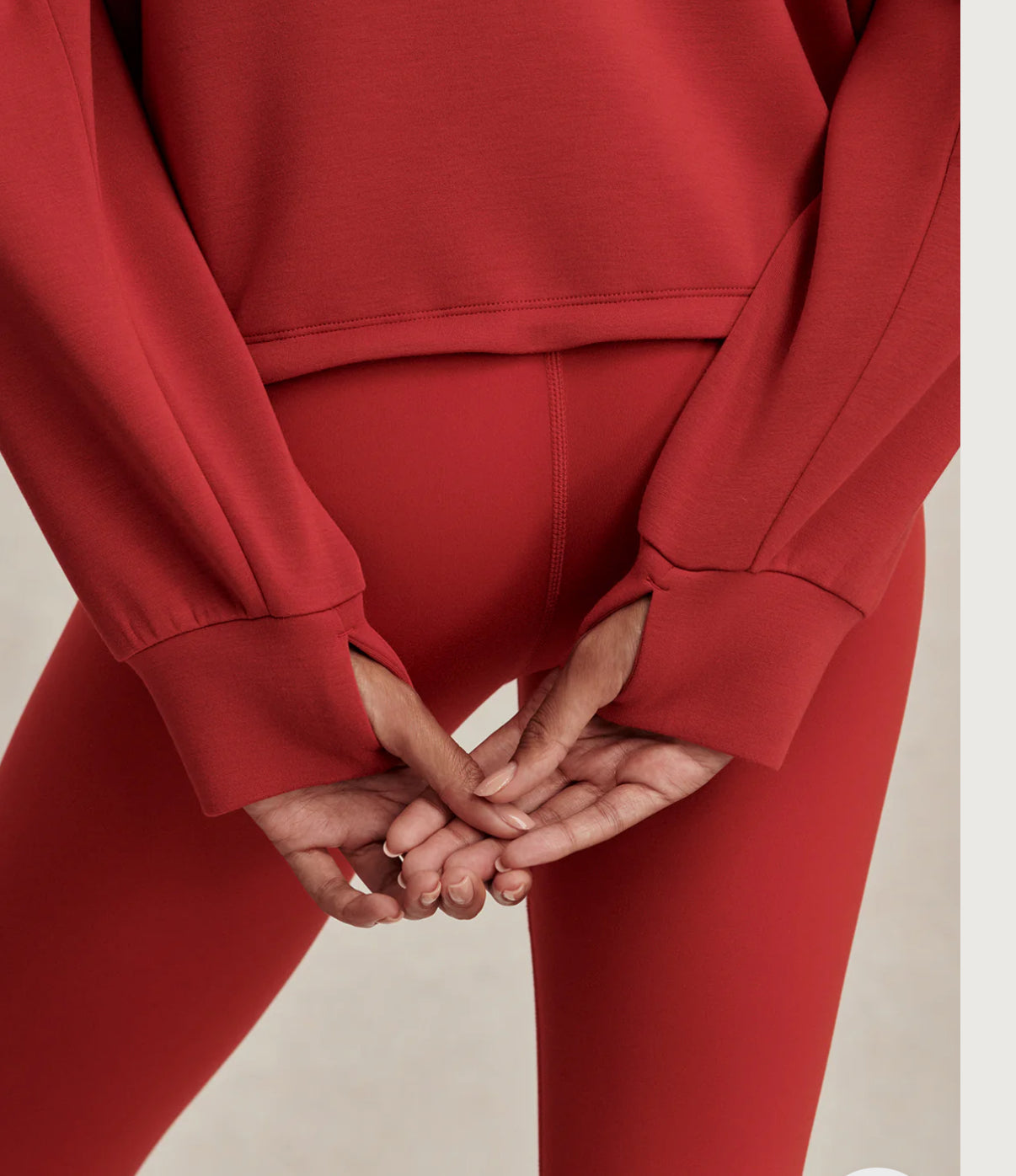 Sian Cropped Half-Zip Midlayer- Lava Falls