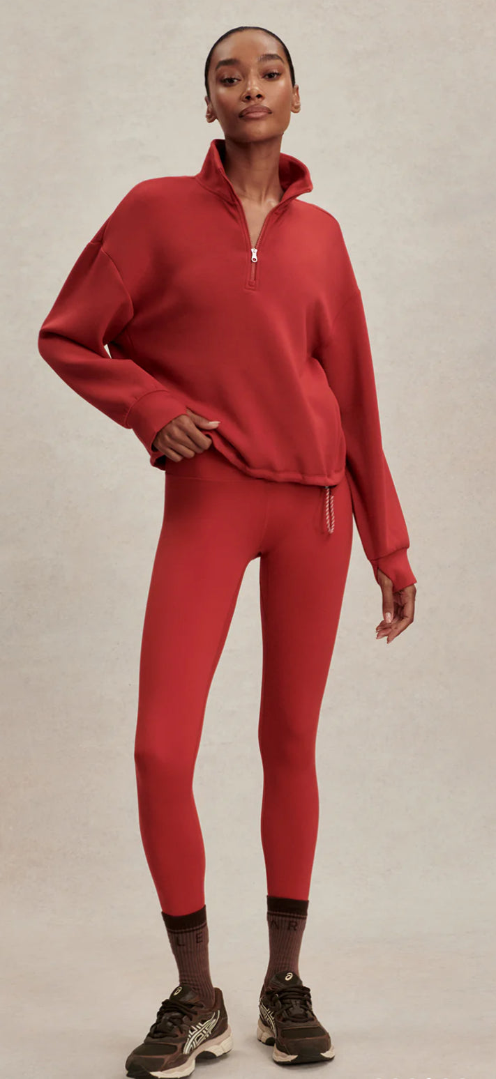 Sian Cropped Half-Zip Midlayer- Lava Falls