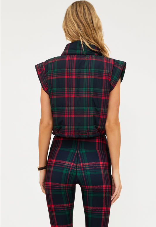 Canyon Puffer Vest- Ribbon Plaid