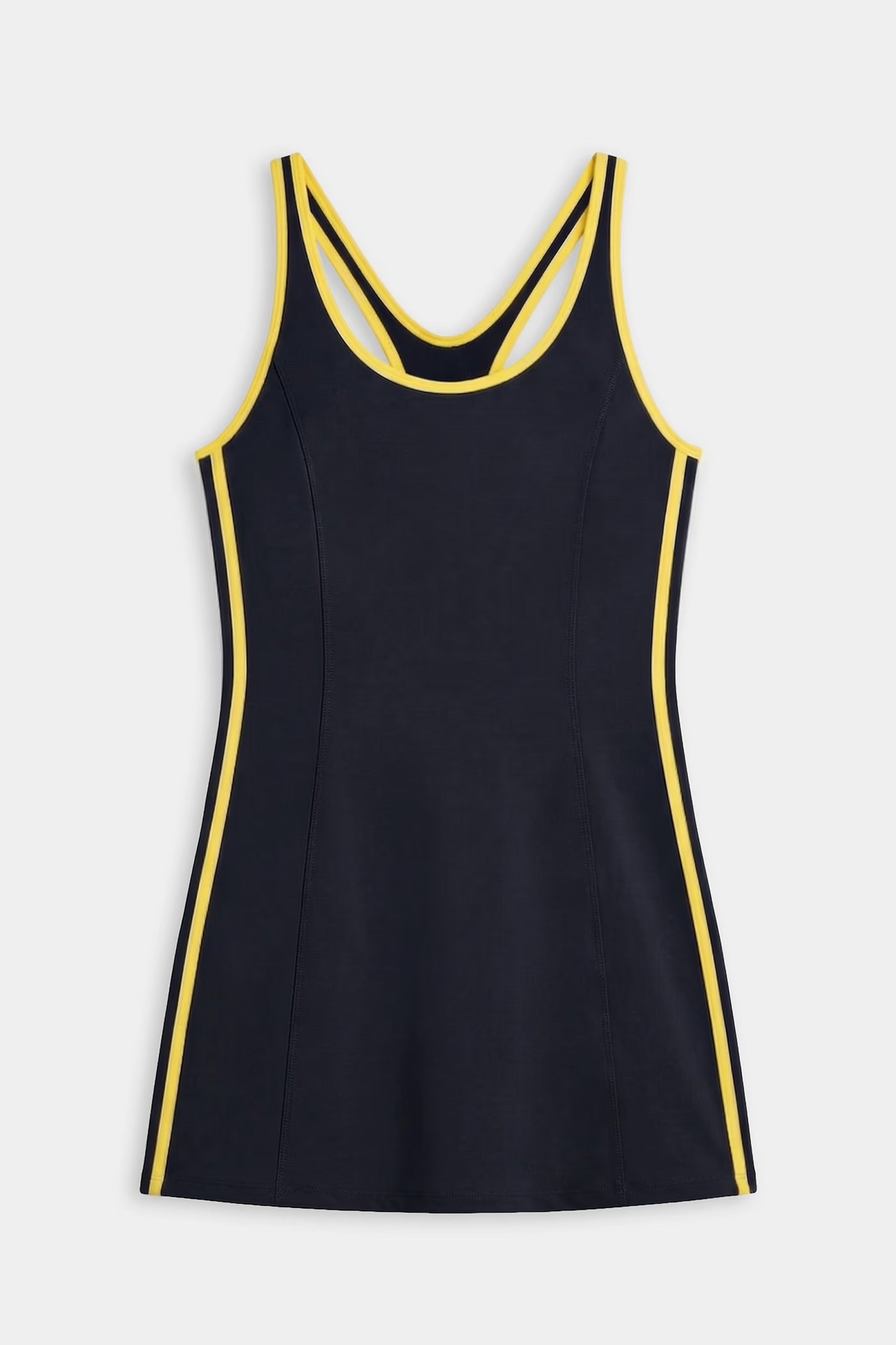 Ella Airweight Dress- Indigo/Bright Yellow