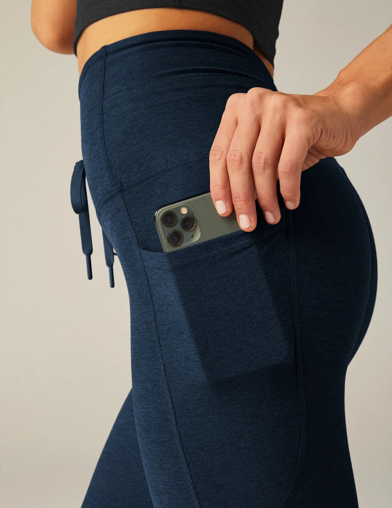 Spacedye Go Pocket Midi Legging- nocturnal navy