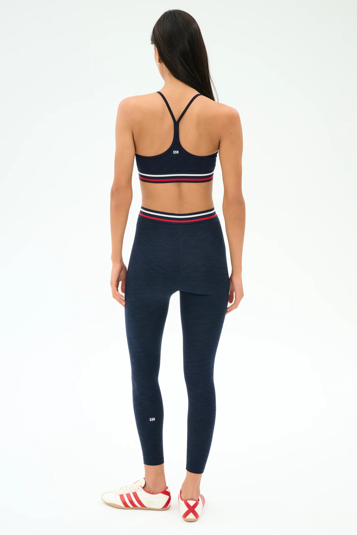 Cali Active Rib Bra- Heather Indigo