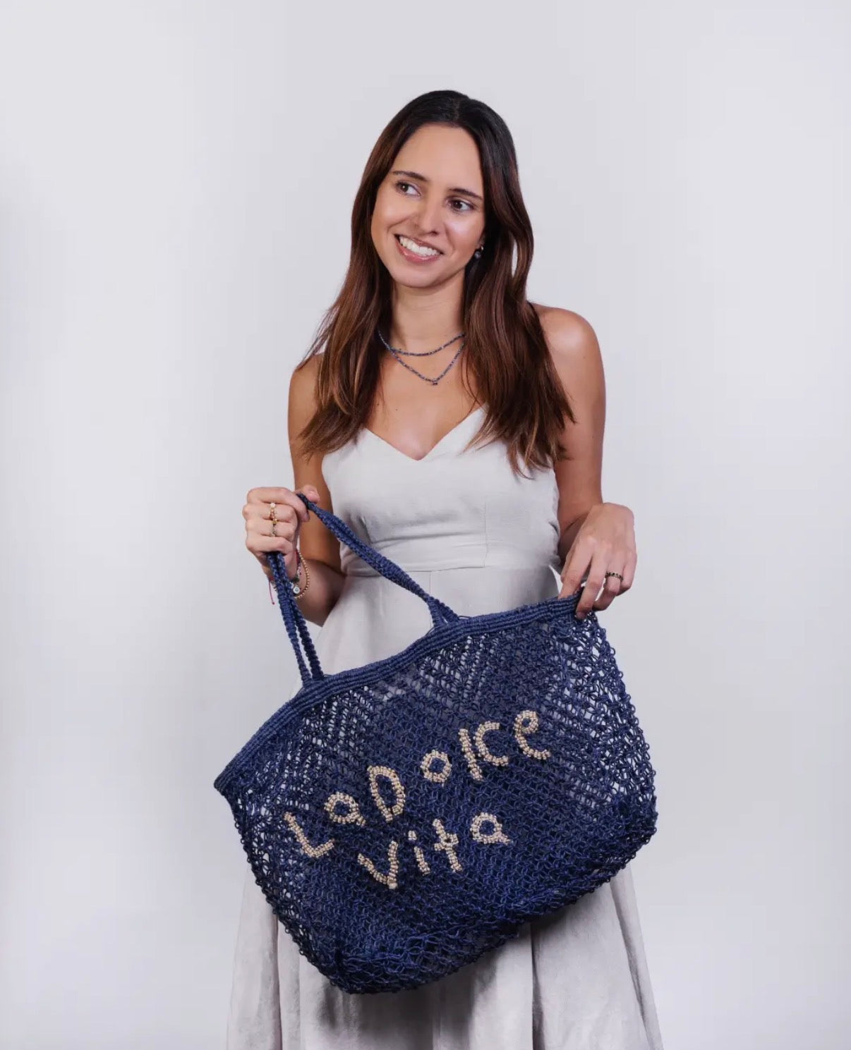 La Dolce Vita Woven Tote