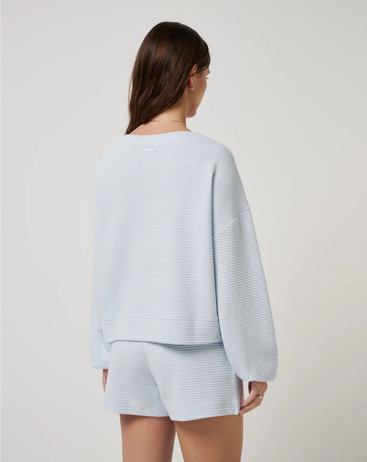 Coastal Rib Yacht Me Pullover- ancient water