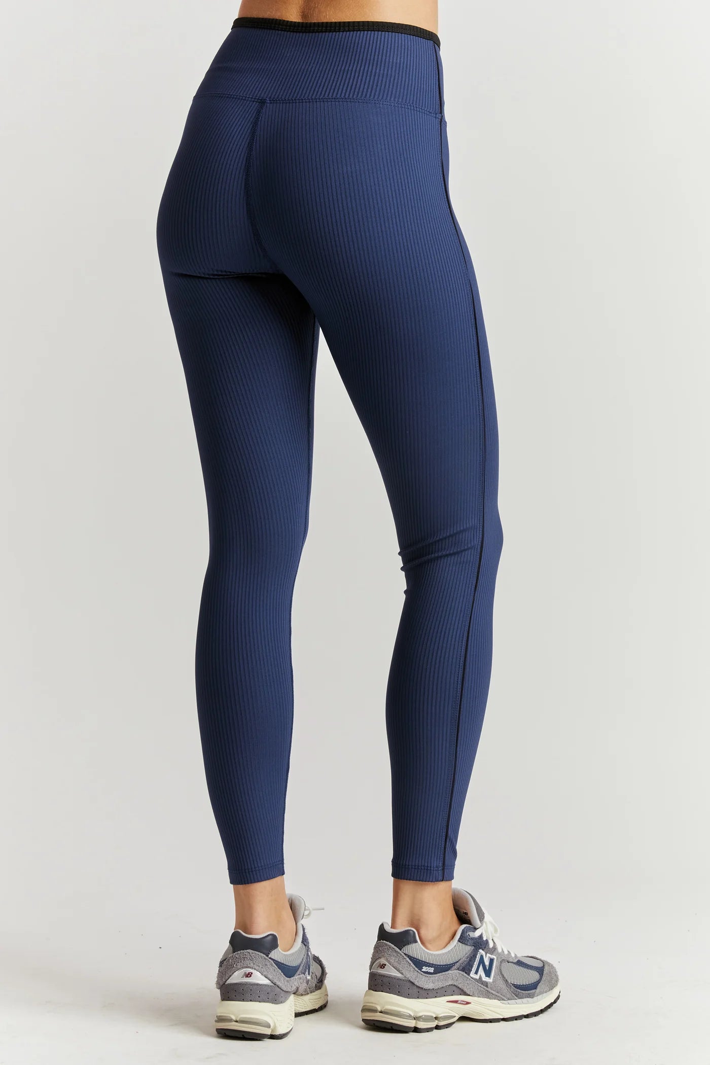 Ribbed Two Tone Veronica Leggings- Navy/Black